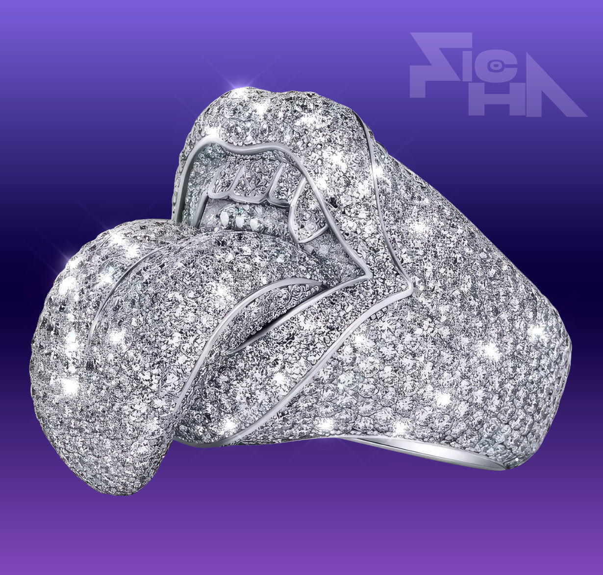 [POR ENCARGO] Anillo Plata Ley 925 Chapado en platino [Flow Lengua]